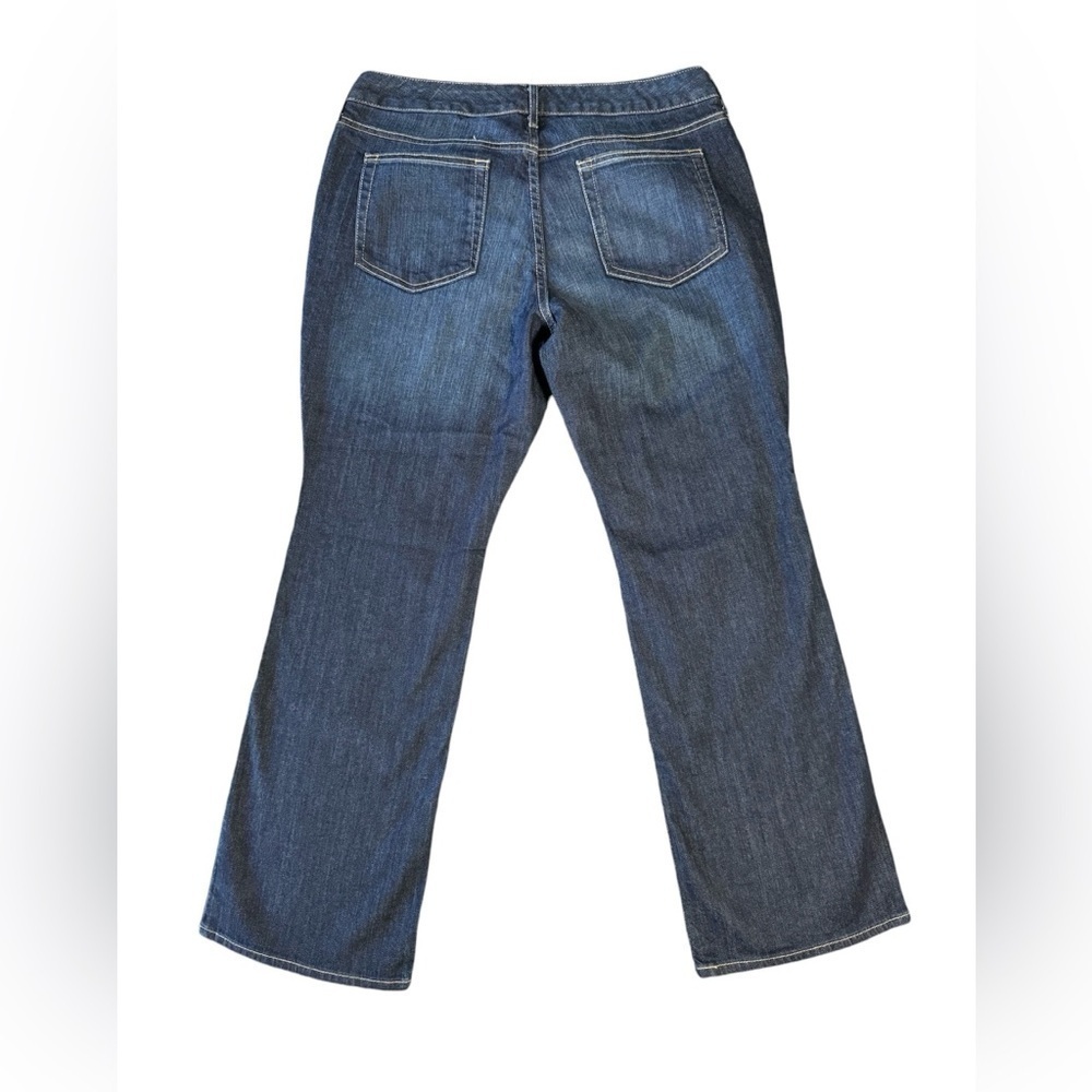 Eddie Bauer Specially Dyed Shaped Bootcut Jeans Women's Blue Mid Rise Size 10 P